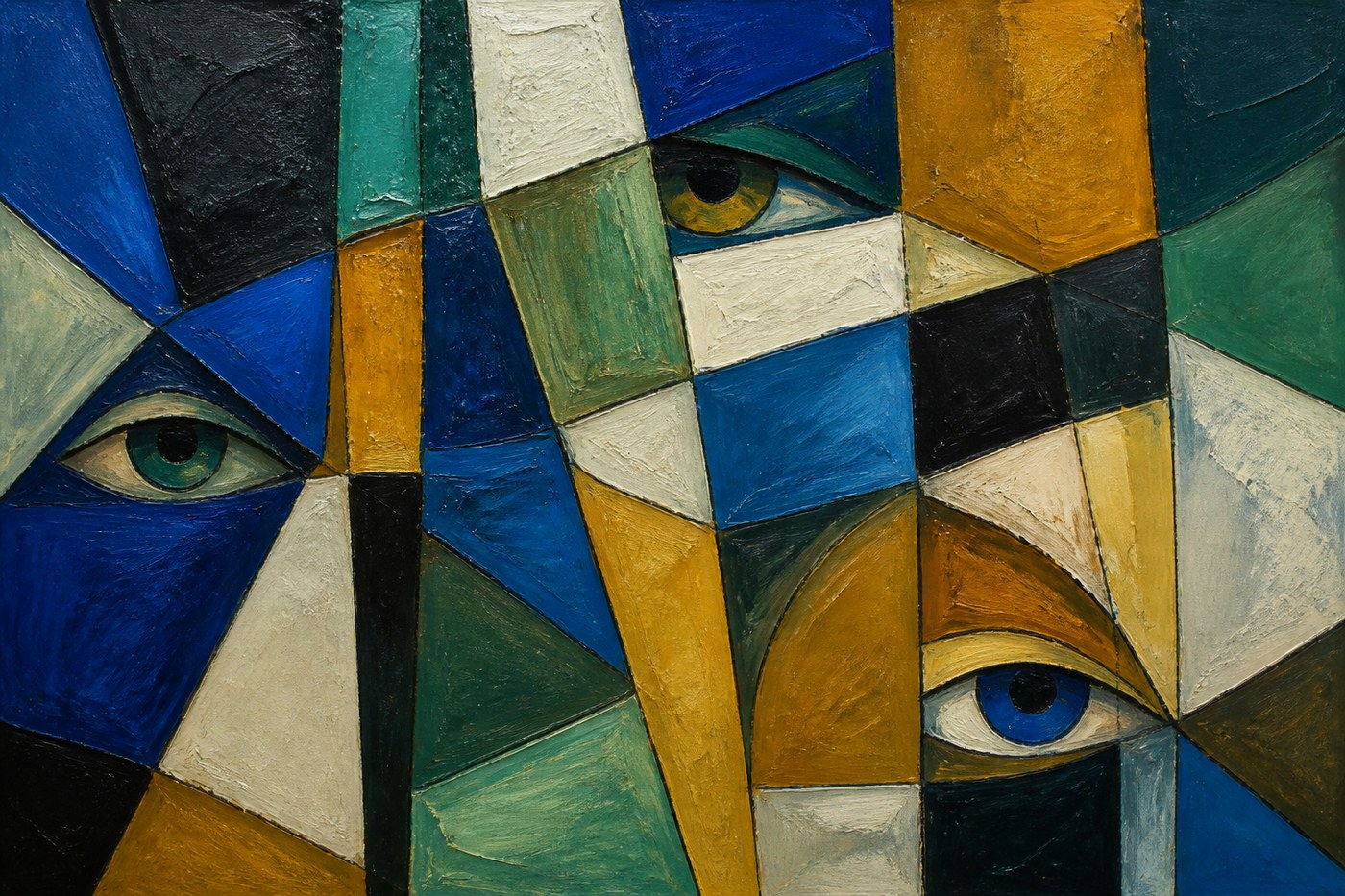 Geometric Eyes abstract painting placeholder
